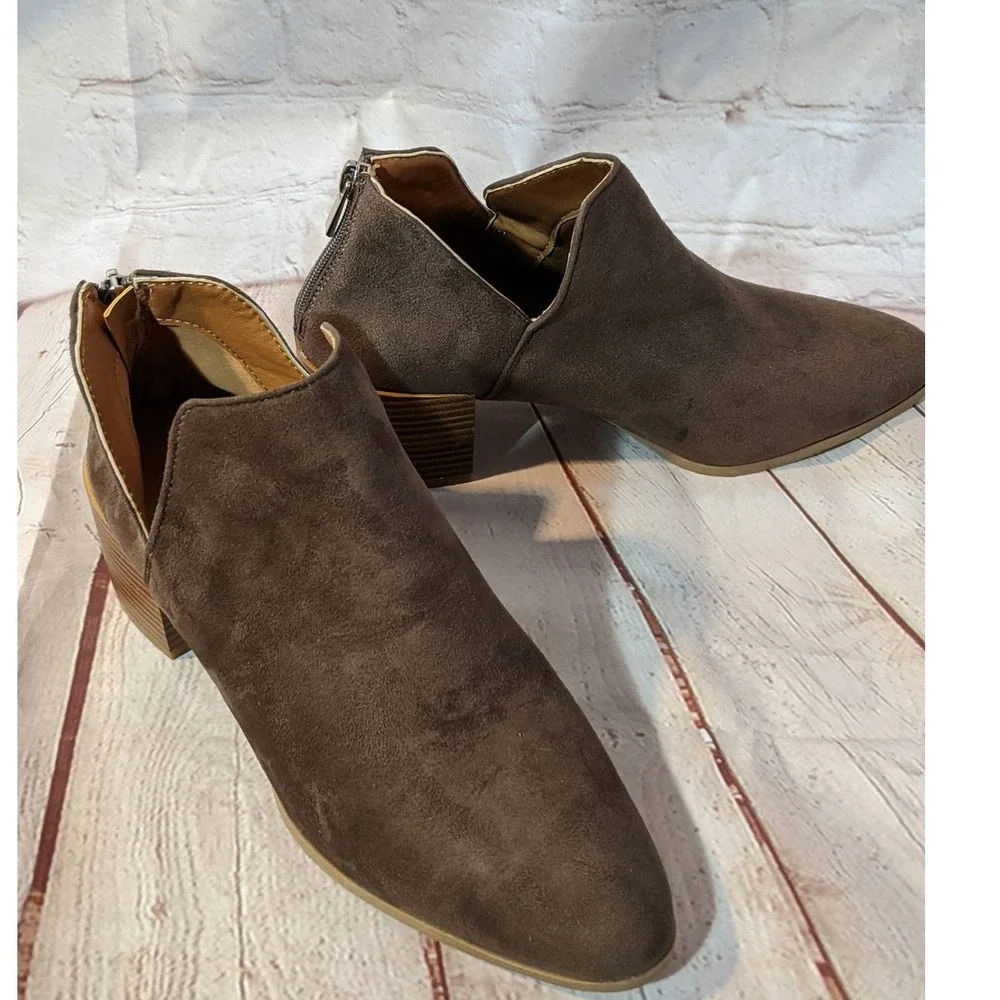 WILD DIVA D'ORSAY ANKLE BOOTS‎ NEW
